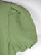 Зелена сукня вільного крою з оборками та рукавами-фонариками | 6849577 | фото 2
