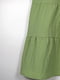 Зелена сукня вільного крою з оборками та рукавами-фонариками | 6849577 | фото 3