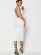 Біла сукня з відкритою спиною, декорованою ланцюжком | 6849938 | фото 2
