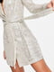 Біла сукня-жакет, декорована пайєтками | 6849982 | фото 2