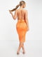 Сарафан помаранчевого кольору з відкритою спиною на зав”язках типу “корсет” | 6850322 | фото 3