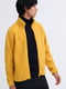 Флисовая желтая куртка с ветронепроницаемой окантовкой по краю | 6789343
