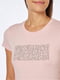 Хлопковая розовая футболка с логотипом | 6834018 | фото 2
