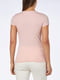 Хлопковая розовая футболка с логотипом | 6834018 | фото 3
