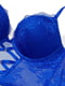 Кружевной синий  комплект: корсетный топ и трусы | 6834073 | фото 6