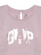 Рожева бавовняна футболка з принтом | 6850958 | фото 3