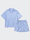 Блакитна піжама: сорочка та шорти | 6851076 | фото 2