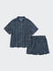 Синяя пижама: рубашка и шорты | 6851080 | фото 2