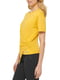 Желтая хлопковая футболка с защипом | 6851132 | фото 2