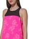 Рожева шифонова сукня А-силуету з принтом | 6851134 | фото 4