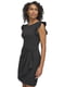 Черное платье А-силуэта с оборками | 6851138