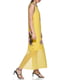 Желтое шифоновое платье А-силуэта с принтом | 6851143 | фото 3