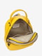 Сумка-рюкзак кожаная желтая | 6851508 | фото 4