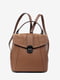 Сумка-рюкзак кожаная рыжого цвета | 6851510 | фото 2