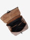 Сумка-рюкзак кожаная рыжого цвета | 6851510 | фото 4
