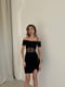 Вишукана чорна сукня з імітацією корсета | 6847251 | фото 4