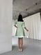 Сукня оливкового кольору в принт з комірцем | 6847266 | фото 4