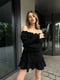 Сукня чорна з відкритими плечима | 6847272 | фото 3