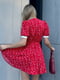Сукня червона в принт з комірцем | 6847287 | фото 3