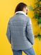 Блакитна демісезонна укорочена куртка з плащової тканини | 6850751 | фото 2