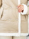Бежева демісезонна укорочена куртка з плащової тканини | 6850755 | фото 3