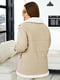 Бежева демісезонна укорочена куртка з плащової тканини | 6850755 | фото 4