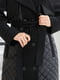 Чорне пальто оверсайз із вовняної та плащової тканини | 6850831 | фото 4