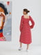 Червона сукня А-силуету з розрізом і принтом | 6850839 | фото 4