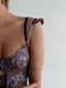 Комплект фіолетової еротичної білизни: бюст, труси, пояс-спідничка з ланцюжком | 6850600 | фото 3