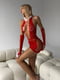 Червона еротична сукня з високими рукавичками | 6851307 | фото 3