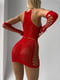 Червона еротична сукня з високими рукавичками | 6851307 | фото 5