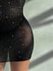 Чорна еротична сукня з чокером, декорована стразами | 6851315 | фото 6