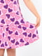 Рожева бавовняна сукня в сердечка | 6852033 | фото 4