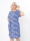 Блакитна сукня А-силуету з принтом і кишенями | 6852041 | фото 2