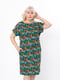 Трикотажна різнокольорова сукня А-силуету з принтом | 6852046 | фото 2
