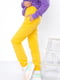 Жовті трикотажні штани на резинці | 6852302 | фото 3