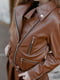 Куртка-косуха шоколадного кольору з екошкіри | 6852406 | фото 2