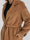 Демісезонне вовняне пальто кольору охри | 6852429 | фото 3