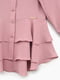Блуза пудрового кольору з оборками | 6853529 | фото 2