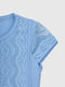 Блуза блакитна з мереживом | 6853553 | фото 4