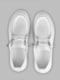 Шкіряні білі мокасини в перфорацію на шнурках | 6853631 | фото 8