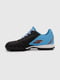 Кросівки спортивні чорно-блакитні з еко-шкіри | 6853632 | фото 3
