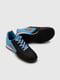 Кросівки спортивні чорно-блакитні з еко-шкіри | 6853632 | фото 5