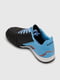 Кросівки спортивні чорно-блакитні з еко-шкіри | 6853632 | фото 7