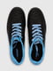 Кросівки спортивні чорно-блакитні з еко-шкіри | 6853632 | фото 8