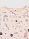 Рожева піжама в принт: футболка і шорти | 6853799 | фото 3