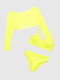 Купальник роздільний дитячий лимонного кольору | 6854223