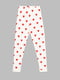 Біла піжама в червоний принт: лонгслів та штани | 6854409 | фото 6