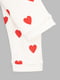 Біла піжама в червоний принт: лонгслів та штани | 6854409 | фото 8