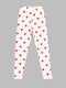 Біла піжама в червоний принт: лонгслів та штани | 6854409 | фото 9